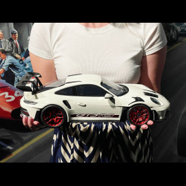 Porsche 911 GT3 RS Type 992 Tribute to Carrera RS White Red Stripes 1/12 GT Spirit GT949