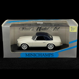 Mercedes-Benz 280 SL Cabriolet Softtop W113 1968 White Whitewall Tires 1/43 Minichamps 430032240