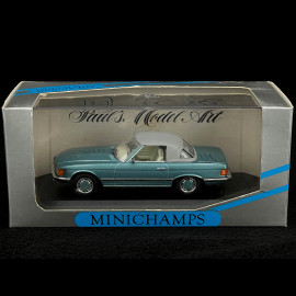 Mercedes-Benz 350 SL Cabriolet Softtop 1971 Türkisgrün 1/43 Minichamps 430033441