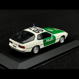Porsche 924 Coupé Police Autobahnpolizei Düsseldorf 1984 White Green 1/43 Minichamps 400062190