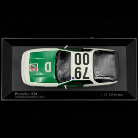 Porsche 924 Coupé Police Autobahnpolizei Düsseldorf 1984 White Green 1/43 Minichamps 400062190