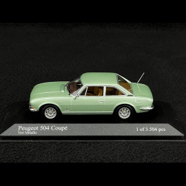 Peugeot 504 Coupe 1974 Metallisch Grün 1/43 Minichamps 400112120