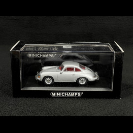 Porsche 356 C coupe 1963 Silber Grau 1/43 Minichamps 430062321