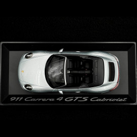 Porsche 911 Cabriolet Carrera 4 GTS type 991 Mk II 2017 rhodium grey 1/43 Herpa WAP0201040H