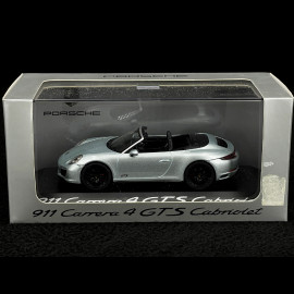Porsche 911Cabriolet Carrera 4 GTS type 991 Mk II rhodium silbergrau 1/43 Herpa WAP0201040H