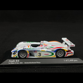 Audi R8 n° 3 24h Le Mans 2001 1/43 Minichamps 400010903