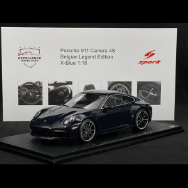 Porsche 911 Carrera 4 Type 992 Belgian Legend Edition 2020 Ickxblau 1/18 Spark 18RSF001