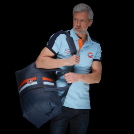 Gulf Travel Bag Racing in Leather Navy Blue GU252ACM01-100