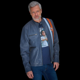 Gulf Lederjacke Roadmaster Marineblau GU252JAM05-100