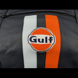 Gulf Travel Bag Racing in Leather Navy Blue GU252ACM01-100