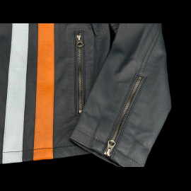 Gulf Lederjacke Roadmaster Marineblau GU252JAM05-100
