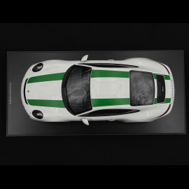 Porsche 911 R Type 991 2016 Pure White with Green Stripes 1/12 Schuco 450046900