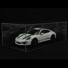 Porsche 911 R Type 991 2016 Pure White with Green Stripes 1/12 Schuco 450046900