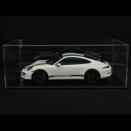 Porsche 911 R Type 991 2016 Pure White with Green Stripes 1/12 Schuco 450046900