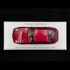 Porsche 928 Sedan 4 doors 1986 metallic red 1/43 Kess KE43024010
