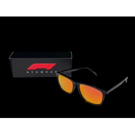 Formel 1 Sonnenbrille Schwarz-orangefarbene polarisierte Gläser F1TRS001