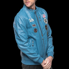24h le Mans Leather Jacket Pierre Blue Maillard 27928-9922 - men