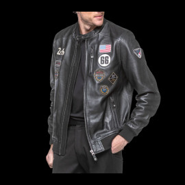 24h le Mans Leather Jacket Pierre Black 27928-1504 - men