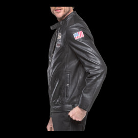 24h le Mans Lederjacke Sten Schwarz 27930-1504 - herren