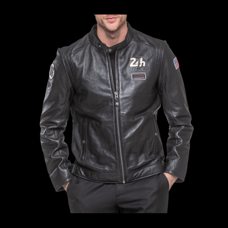 24h le Mans Lederjacke Sten Schwarz 27930-1504 - herren