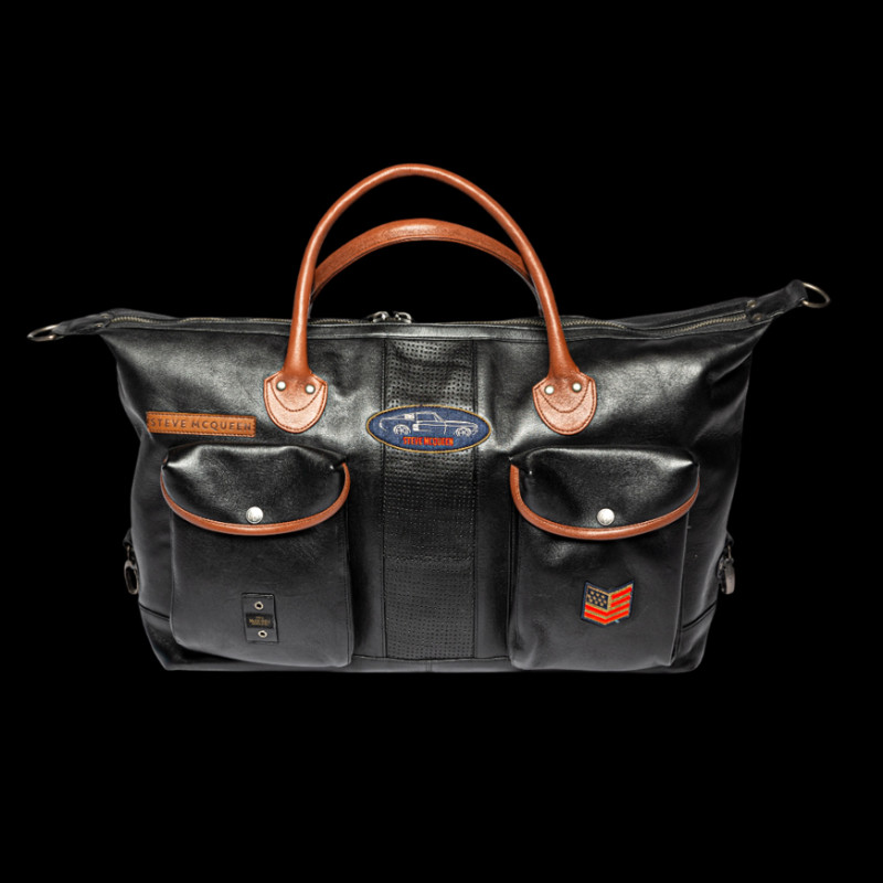 Steve McQueen Leder Reisetasche Duke 2 48h Schwarz 27948-1504