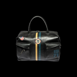 Steve McQueen Leather Travel Bag Dean 7 72h Black 27950-1504
