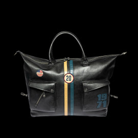 Steve McQueen Leather Travel Bag Dean 7 72h Black 27950-1504