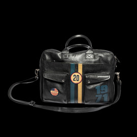 24h le Mans Messenger Ledertasche Steve McQueen Wayne 7 Schwarz 27954-1504