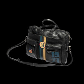 24h le Mans Messenger Leather Bag Steve McQueen Wayne 7 Black 27954-1504