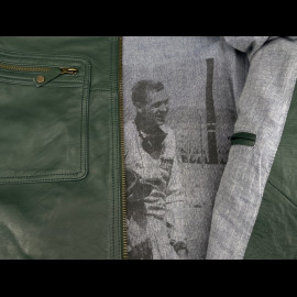 Steve McQueen Lederjacke Dennis 3 Pine Grün 27942-3084 - herren