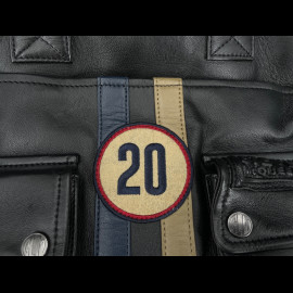 24h le Mans Messenger Leather Bag Steve McQueen Wayne 7 Black 27954-1504