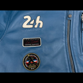24h le Mans Leather Jacket Pierre Blue Maillard 27928-9922 - men