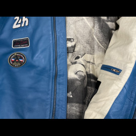 24h le Mans Leather Jacket Pierre Blue Maillard 27928-9922 - men