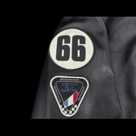 24h le Mans Lederjacke Sten Schwarz 27930-1504 - herren