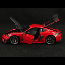 Porsche Cayman GT4 RS 2024 Weissach Package Indischrot 1/18 Minichamps 110062120