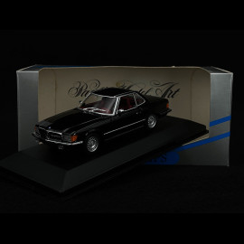 Mercedes-Benz 350 SL Cabriolet Hardtop R107 1971 Schwarz Rot 1/43 Minichamps 430033451