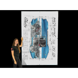 Banner Shelby Cobra 427 S/C 1965 Originalzeichnung von Sébastien Sauvadet