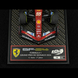 Carlos Sainz Ferrari SF24 n° 55 3rd GP Monaco F1 2024 1/43 BBR Models BBRC303B