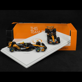 Set McLaren MCL38 Lando Norris n° 4 / Oscar Piastri n° 81 F1 Constructors Champion 2024 1/43 Spark S9571