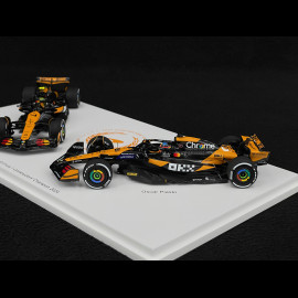 Set McLaren MCL38 Lando Norris n° 4 / Oscar Piastri n° 81 F1 Constructors Champion 2024 1/43 Spark S9571