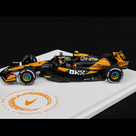 Set McLaren MCL38 Lando Norris n° 4 / Oscar Piastri n° 81 F1 Constructors Champion 2024 1/43 Spark S9571