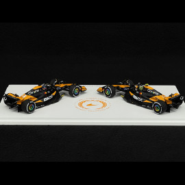 Set McLaren MCL38 Lando Norris n° 4 / Oscar Piastri n° 81 F1 Konstrukteursweltmeister 2024 1/43 Spark S9571
