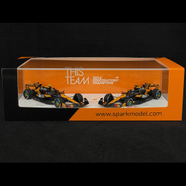 Set McLaren MCL38 Lando Norris n° 4 / Oscar Piastri n° 81 F1 Constructors Champion 2024 1/43 Spark S9571