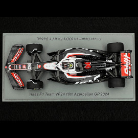 Oliver Bearman Haas VF-24 n° 50 1st race Azerbajian GP F1 2024 1/43 Spark S9563