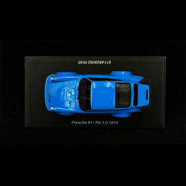 Porsche 911 RS 3.0 RHD 1974 Blue 1/43 Spark S7640