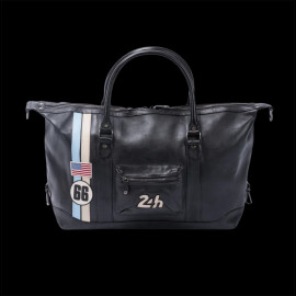24h le Mans Leather Travel Bag Chris 48h Black 27936-1504