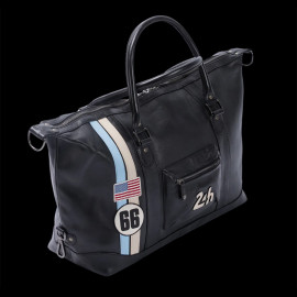 24h le Mans Leather Travel Bag Chris 48h Black 27936-1504