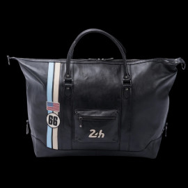 24h le Mans Big Leather Travel Bag Ken 72h Black 27938-1504