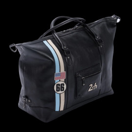 24h le Mans Big Leather Travel Bag Ken 72h Black 27938-1504