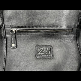 24h le Mans Big Leather Travel Bag Ken 72h Black 27938-1504
